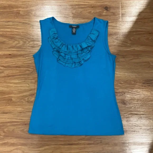 Alfani Turquoise Blouse Size P/S - Picture 2 of 2